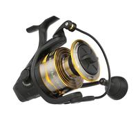 Penn Moulinet Battle® IV – Bobine en aluminium, eau salée, ambidextre, 8000, 5.1:1, noir/or/fumé