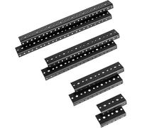 Penn Elcom R0828/12 Rail de rack en acier pour montage audio, home cinéma, studio d'enregistrement, équipement de sonorisation, informatique, une paire taraudée et roulée pour 10/32 UNF, M5 ou M6, 12