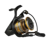 PENN Moulinet Battle® IV, pêche en Eau salée, appâts et leurres pour Poissons Bobine en Aluminium, Robuste et ambidextre, Taille de Moulinet 4000, 6,2:1, Noir, Or et fumé