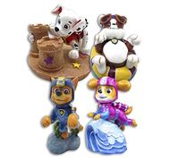 Penn-Plax Lot de 4 décorations pour Aquarium Paw Patrol - Comprend Chase, Marshall, Rubble et Skye - Mini