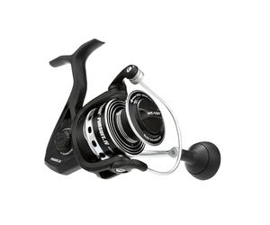 Penn - Pursuit IV - Moulinet de pêche côtière Taille 4000, traînée Avant HT-100, 6,8 kg Max, 5 roulements à Billes en Acier Inoxydable scellés, rondelles de Frein en Fibre de Carbone, Noir/argenté