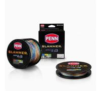 PENN Slammer Braid PE x8 Fil de pêche tressé, multicolore, technologie de fibres iZanas™, avec marquage au mètre, 150 m et 400 m, capacité de charge 6,8 à 54,4 kg (30 lb / 13,61 kg - 0,25 mm, 4000 cm