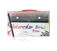 Penna Ad Acqua | Pennelli A Pennarello per Acquerelli,Materiali Pittura Artistica per Scuola Creatività Bambini Diario Arte | Marche Pittura Pennello Serbatoio Disegno Colore
