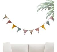 Pennant Banner 9 Ft Baumwollgirlande Dekoration, Dekofahnen Für Schulkinder Zimmer Geburtstagsparty Ostern Camping Babyzimmer Deko | Deko Für Shower Kinderzimmer