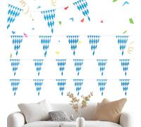 Pennant Flags, Triangle Flag, 7.87x11.81 inches Size, 20 Pieces Lightweight Reusable Polyester Material, Bunting Banner for Oktoberfest, Door, Wall, Holiday, Picnic, Backyard and Classroom Use
