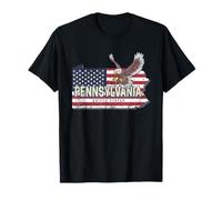 Pennsylvania État Carte États Unis USA Souvenir T-Shirt