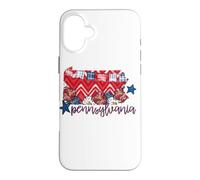 Pennsylvanie Floral Chevron Plaid Regional Heritage Art Coque pour iPhone 16 Plus