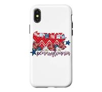 Pennsylvanie Floral Chevron Plaid Regional Heritage Art Coque pour iPhone X/XS