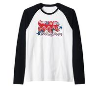 Pennsylvanie Floral Chevron Plaid Regional Heritage Art Manche Raglan