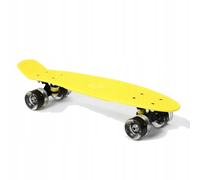 Pennyboard Mini Skateboard Lumineux Roues En Caoutchouc Led Jusqu'à 100 Kg Jaune