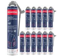 PENOSIL Mousse de montage en polyuréthane 1K B2 110 - 1K - 12 x 750 ml - Avec raccord EasyGun et pistolet - Pour joints profonds et étroits - B2 selon DIN 4102-1 - Mousse de protection incendie