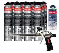 PENOSIL Pack de 11 Mousses PU Pulvérisables EasySpray Foam 111 700ml + Nettoyant FoamCleaner 929 500ml Penosil + Pistolet