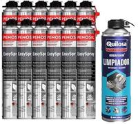 PENOSIL Pack de 12 Mousses PU Pulvérisables EasySpray Foam 111 700ml + Nettoyant FoamCleaner 929 500ml Penosil