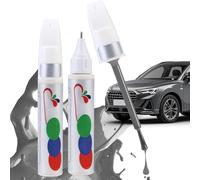Penriter 2 Pièces Stylo Retouche Peinture Voiture Gris 24ML, 2-In-1 Peinture Voiture Carrosserie, Stylo Anti Rayure Voiture, Stylo Réparation des Rayures Auto De Peinture, Stylo Efface Rayure Voiture