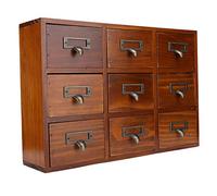 PenRux Organisateur de Tiroir de Bureau, Tiroir Multicouche Vintage, Boîte de Rangement de Bureau en Bois, Boîte à Bijoux Antique, Tiroir de Rangement Artisanal, (5042-01-(Neuf