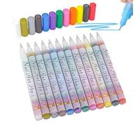 Pens de peinture en acrylique pour clous, stylos à peinture à ongles | Kit de peinture de vernis à ongles imperméable à 12 couleurs | Top de 0,5 mm Marqueurs de dessin supérieur Graffiti Set pour les