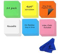 Pense-bête Magnétique Frigo 10x10 cm, Étiquette Magnétique Effaçable