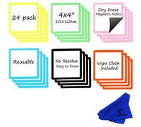 Pense-bête Magnétique Frigo 10x10 cm, Étiquette Magnétique Effaçable