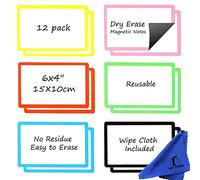 Pense-bête Magnétique Frigo 15x10 cm, Étiquette Magnétique Effaçable