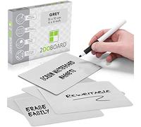 Pense-bêtes magnétiques réinscriptibles 15 x 10 cm - Ensemble de 25 Aimants - Gris - pour Tableau Magnétique