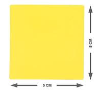 Pense-bêtes Magnétiques Réinscriptibles 5 x 5 cm - Ensemble de 25 Aimants - Jaune - pour Tableau Magnétique.