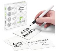 Pense-bêtes magnétiques réinscriptibles 7,5 x 7,5 cm - Ensemble de 25 Aimants - Blanc