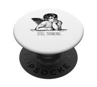 Pense Toujours Ange Trop réfléchi Humour Minimaliste PopSockets PopGrip Adhésif