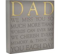 Pensée à toi plaque commémorative - Papa WD1988 (Taille unique) (Gris)