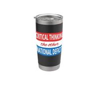 Pensée critique sarcastique Autre déficit national Amérique Gobelet isotherme en acier inoxydable double paroi