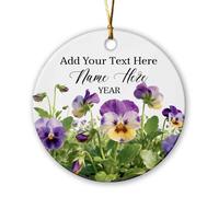 Pensée Ornement Suspendu Céramique Décoration De Noël A Suspendre Créatif Pendentif De Noël pour Salon Jardin Maison