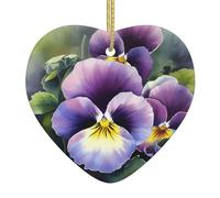Pensée Parfaite Ornements Noël Décorations Porcelaine Artisanat pour Maison Bureau Fête