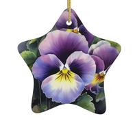 Pensée Parfaite Ornements Noël Ornement Porcelaine Pendentif pour Magasins Vacances Famille