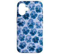 Pensées aquarelles Bleues - Pensées Fleurs Bleues Coque pour iPhone 16