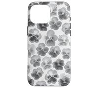 Pensées aquarelles Noires - Fleur de pensée Noire et Blanche Coque pour iPhone 16 Pro Max