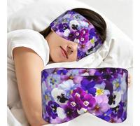 Pensées graphiques de Pâques et de printemps, Masque de sommeil pour la maison, les voyages et le travail posté, couvrant entièrement les yeux et bloquant la lumière