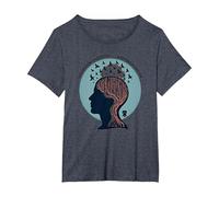 Pensées indépendantes, Nation indépendante T-Shirt, Femme Grandes Tailles, Bleu Chiné, 1X