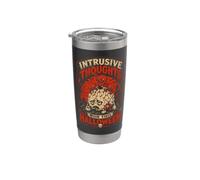 Pensées intrusives gagnées Halloween Retro Horror Brain Gobelet isotherme en acier inoxydable double paroi