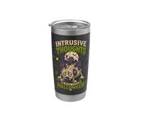 Pensées intrusives gagnées Halloween Retro Horror Brain Gobelet isotherme en acier inoxydable double paroi