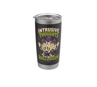 Pensées intrusives gagnées Halloween Retro Horror Brain Gobelet isotherme en acier inoxydable double paroi