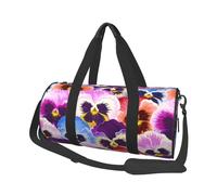 Pensées, Sac de Voyage de Grande capacité, Sac à Main Rond, Sac de Voyage de Sport, fourre-Tout, Sac de Fitness