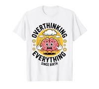 Penser à l'anxiété S'inquiéter Introverti Shy Overthink T-Shirt Graphique avec Valeur