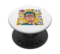 Penser à l'anxiété Sociale Introverti Socialement maladroit PopSockets PopGrip Adhésif