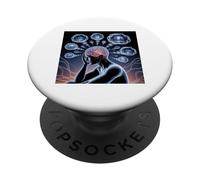 Penser à l'anxiété Sociale Introverti Socialement maladroit PopSockets PopGrip Adhésif