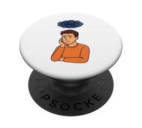 Penser à l'anxiété Sociale Introverti Socialement maladroit PopSockets PopGrip Adhésif
