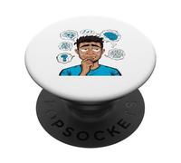 Penser à l'anxiété Sociale Introverti Socialement maladroit PopSockets PopGrip Adhésif