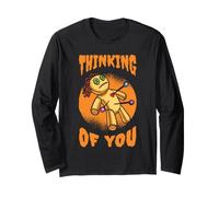 Penser à toi drôle de poupée vaudou Halloween Retro Vintage Manche Longue
