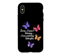 Penser aux Papillons Cute Nature Wildlife Coque pour iPhone X/XS