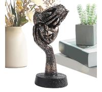 Penser l'homme statue, décoration de statue de penseur | Statue de penseur abstrait de bureau moderne | La tranquillité esthétique est des sculptures dorées œuvres d'art pour chambre à coucher