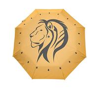 Penser Lion Temps Parapluie Pliable Pliant à Ouverture Automatique Parapluies Pliant Coupe-Vent pour Voyager Plage Femmes Enfants Homme Fille
