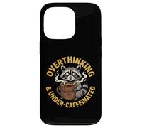 Penser trop et sous caféiné Amateur de café anxieux Coque pour iPhone 13 Pro